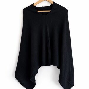 Charter Club Luxury Black Cashmere Poncho One Size